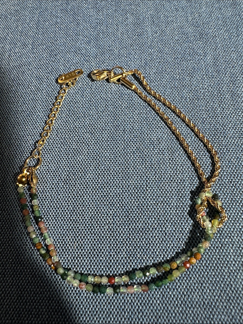 mix gemstone bracelet 9” adjustable